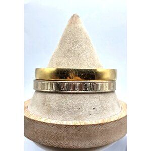 Vintage Gold Tone Bangle Bracelets Set Of 2